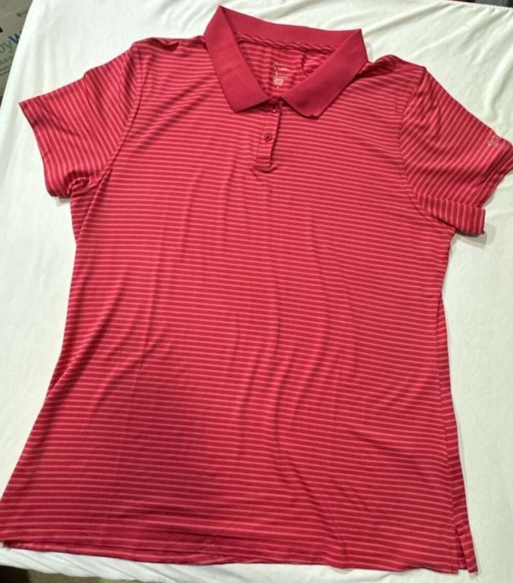 L390 LPGA The LPGA Collection Women's Striped Golf Polo Shirt XL